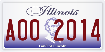 IL license plate A002014