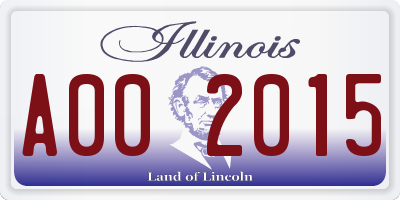 IL license plate A002015