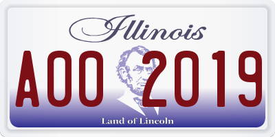 IL license plate A002019