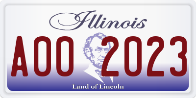 IL license plate A002023