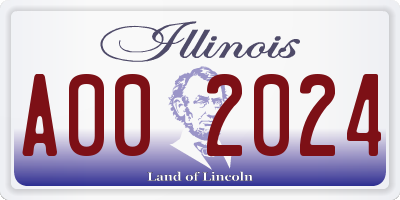 IL license plate A002024