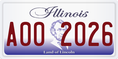 IL license plate A002026