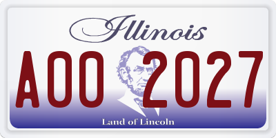 IL license plate A002027