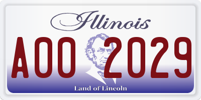 IL license plate A002029