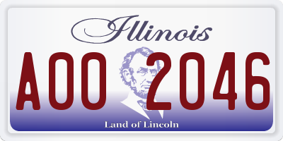 IL license plate A002046