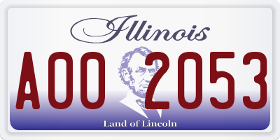 IL license plate A002053