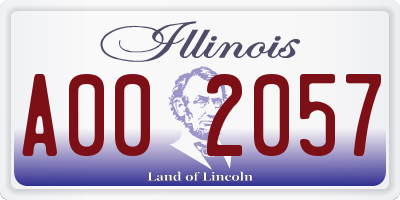 IL license plate A002057