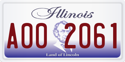 IL license plate A002061