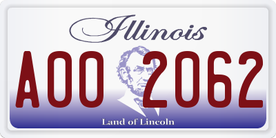 IL license plate A002062