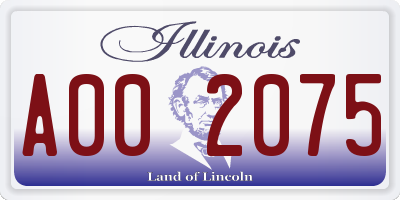 IL license plate A002075