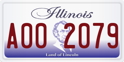 IL license plate A002079