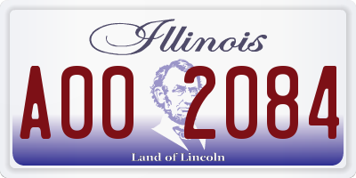 IL license plate A002084