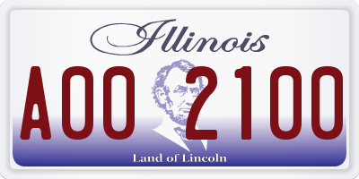 IL license plate A002100