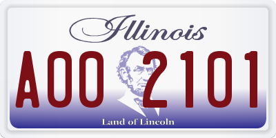 IL license plate A002101
