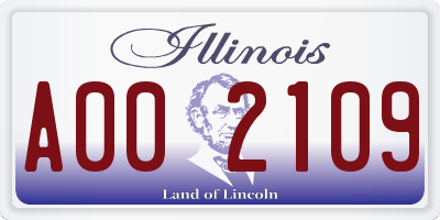 IL license plate A002109