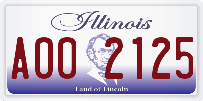 IL license plate A002125