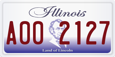 IL license plate A002127