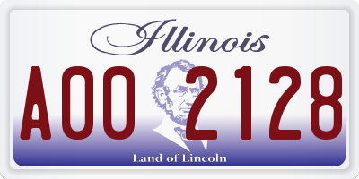 IL license plate A002128