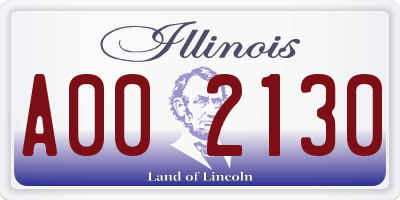 IL license plate A002130