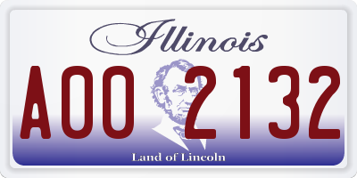 IL license plate A002132