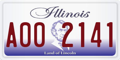 IL license plate A002141