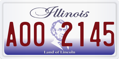 IL license plate A002145