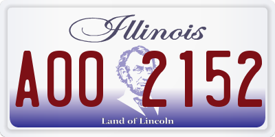 IL license plate A002152