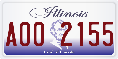 IL license plate A002155