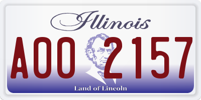 IL license plate A002157