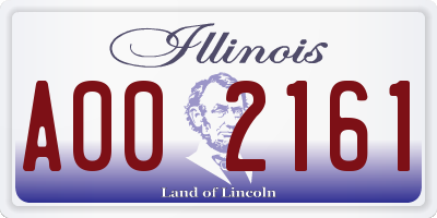 IL license plate A002161