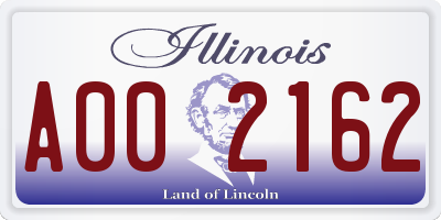 IL license plate A002162