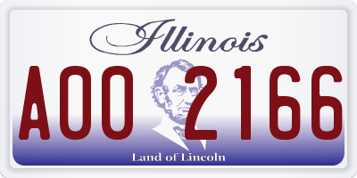 IL license plate A002166