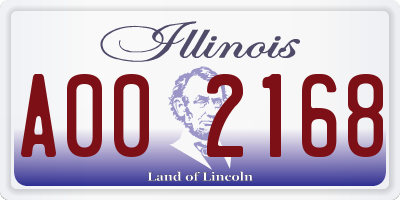 IL license plate A002168