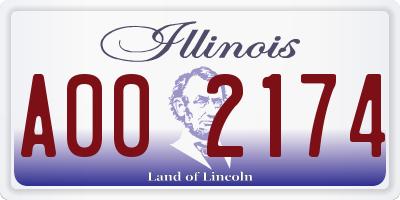 IL license plate A002174