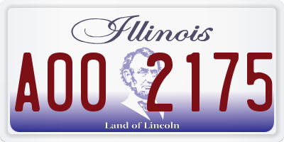 IL license plate A002175