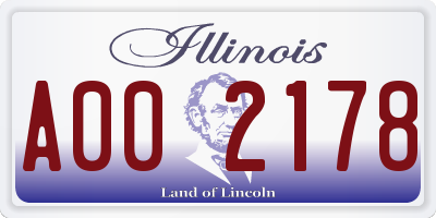 IL license plate A002178