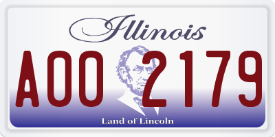 IL license plate A002179
