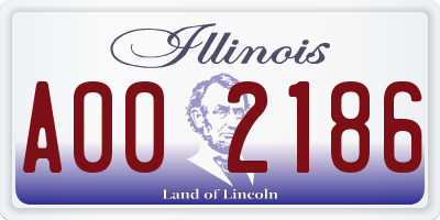 IL license plate A002186