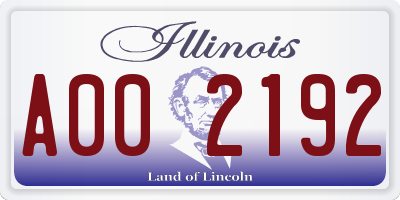 IL license plate A002192