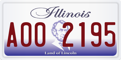 IL license plate A002195