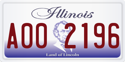 IL license plate A002196