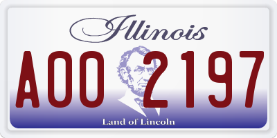 IL license plate A002197