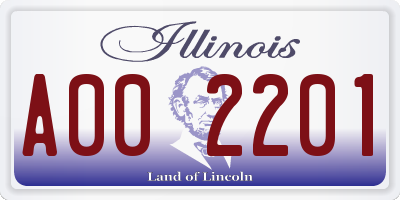 IL license plate A002201