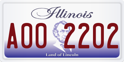 IL license plate A002202