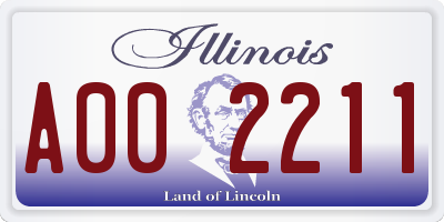 IL license plate A002211