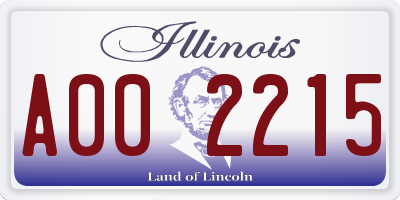 IL license plate A002215