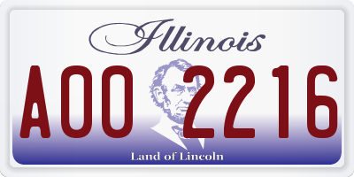 IL license plate A002216