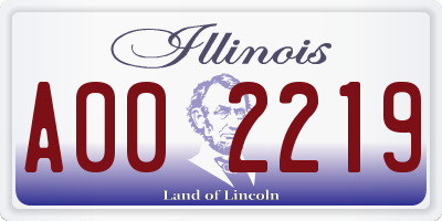 IL license plate A002219