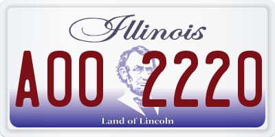 IL license plate A002220