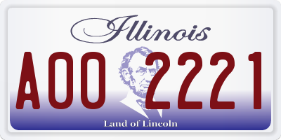 IL license plate A002221